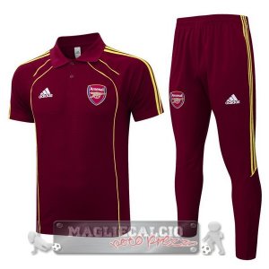 Set Completo Arsenal Maglia POLO 2025 2026 Borgogna Rosso
