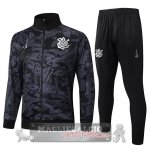 Set Completo Lunga Zip Giacca Corinthians Paulista 2025 2026 Grigio Nero