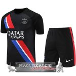 Formazione Senza Maniche Set Completo Paris Saint Germain 2023-24 Nero Rosso Blu