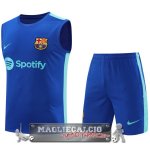 Formazione Senza Maniche Set Completo Barcelona 2023-24 I Blu