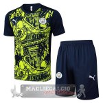 Set Completo Maglia Formazione Manchester City 2024 2025 Verde Blu Navy