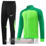 Nike Set Completo Nero II Verde Giacca Lunga Zip 2022-23