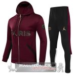 Paris Saint Germain Insieme Completo I Rosso Nero Bambino Giacca Con Capucha 2021-22