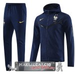 Francia Insieme Completo Blu Navy Giacca felpa cappuccioa 2023