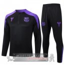 Set Completo Felpa Allenamento Formazione Barcelona 2025 2026 Nero Purpureo