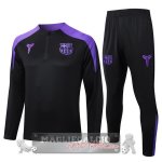 Set Completo Felpa Allenamento Formazione Barcelona 2025 2026 Nero Purpureo