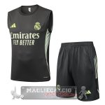 Set Completo Maglia Senza Maniche Formazione Real Madrid 2025 2026 Grigio Verde