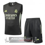 Set Completo Maglia Senza Maniche Formazione Real Madrid 2025 2026 Grigio Verde
