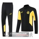 Set Completo Lunga Zip Giacca Borussia Dortmund 2025 2026 Nero Giallo