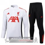 Set Completo Felpa Allenamento Formazione Liverpool 2025 2026 Bianco Rosso Nero