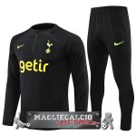 Tottenham Hotspur Set Completo Bambino Nero Felpa Da Allenamento 2022-23