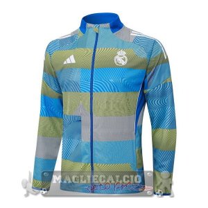 Lunga Zip Giacca Real Madrid 2025 2026 Blu Giallo