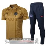 Paris Saint Germain Giallo Nero Maglia Set Completo POLO 2021-22