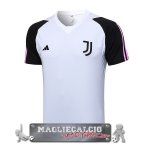 Juventus Formazione Maglia Calcio 2023-24 Nero Bianco Rosa