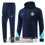 Set Completo Giu Giacca Felpa Cappuccio Chelsea 2025 2026 Blu Navy Set Completo Giu Giacca Felpa Cappuccio Chelsea 2025 2026 Blu Navy
