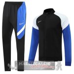 Nike Set Completo Nero Blu Bianco Giacca Lunga Zip 2022-23