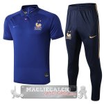 Francia Blu Oro Maglia Set Completo POLO 100th