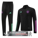 Set Completo Giacca Lunga Zip Bayern Monaco 2023-24 Nero I Purpureo
