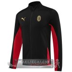 Set Completo Lunga Zip Giacca AC Milan 2024 2025 Nero Rosso