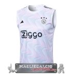 Ajax Senza Maniche Formazione Maglia Calcio 2023-24 Bianco