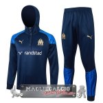 Giacca Felpa Cappuccio Set Completo Marsella 2023-24 Blu I Navy