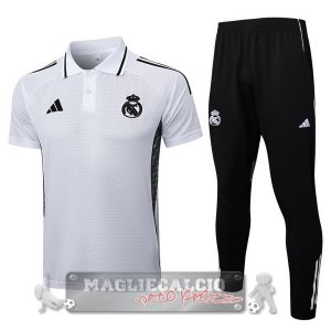 Real Madrid Bianco Nero Maglia POLO Set Completo 2025 2026
