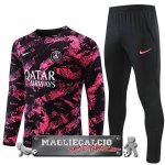 Paris Saint Germain Set Completo Bambino Rosa Nero Felpa Da Allenamento 2022-23