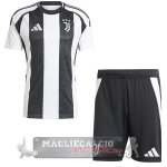 Home Maglia Calcio Set Completo Uomo Juventus 2024 2025 Blanco Negro