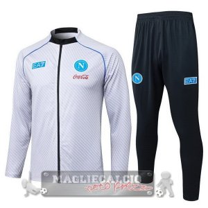 Set Completo Lunga Zip Giacca Napoli 2025 2026 Bianco Nero