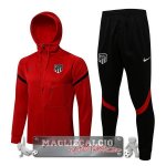 Atletico Madrid Insieme Completo Rosso Nero Giacca Con Capucha 2021-22