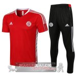 Bayern Munchen Formazione Set Completo Maglia Calcio 2021-22 rosso nero