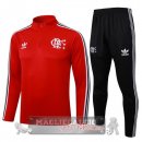 Set Completo Felpa Allenamento Formazione Flamengo 2025 2026 Rosso