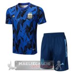 Argentina Formazione Set Completo Maglia Calcio 2022 Blu Navy