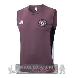 Maglia Formazione Senza Maniche Manchester United 2025 2026 Purpureo