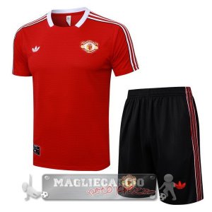 Set Completo Maglia Formazione Manchester United 2025 2026 Rosso Nero