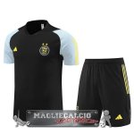 Formazione Bambino Set Completo Maglia Algeria 2023 Nero Grigio