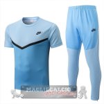 Formazione Set Completo Maglia Calcio Nike 2022-2023 Blu Luce