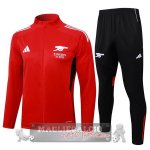 Set Completo Lunga Zip Giacca Arsenal 2025 2026 Rosso Nero