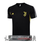 Juventus Formazione Maglia Calcio 2023-24 Nero Giallo