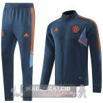 Manchester United Insieme Completo Grigio Blu Giacca 2022-23