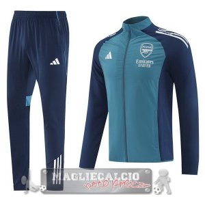 Set Completo Giacca a vento Arsenal 2025 2026 Blu Verde