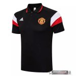Manchester United Nero Rosso Bianco Maglia POLO 2021-22