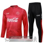 Set Completo Sudadera Formazione Bambino Napoli 2024 2025 Rosso i Nero