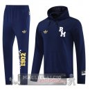 Set Completo Felpa Cappuccio Real Madrid 2025 2026 Blu Navy