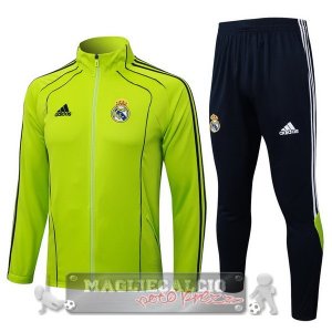 Set Completo Lunga Zip Giacca Real Madrid 2025 2026 Verde Nero