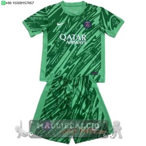 Portiere Set Completo Bambino Paris Saint Germain 2024 2025 Verde