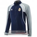 Lunga Zip Giacca Real Madrid 2025 2026 Blu Navy Grigio