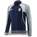 Lunga Zip Giacca Real Madrid 2025 2026 Blu Navy Grigio