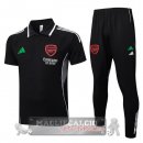 Set Completo Arsenal Maglia POLO 2025 2026 Nero Rosso Verde