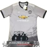 Manchester United Formazione Maglia Calcio EURO 2017-18 Grigio